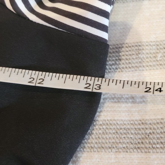 Tommy Bahama Island Zone Black Aubrey Stripe 1/2 Zip Athletic Top - Picture 12 of 16